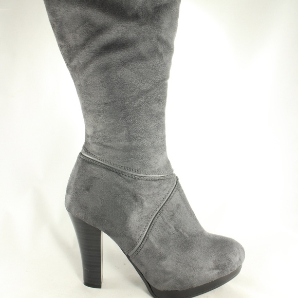 Charlotte Russe Shoes - Like New CHARLOTTE RUSSE Gray Suede Boots